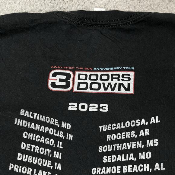 3 Doors Down Shirt Mens Small Away From The Sun Tour 2023 Band Tee Rock Grunge - Picture 6 of 8
